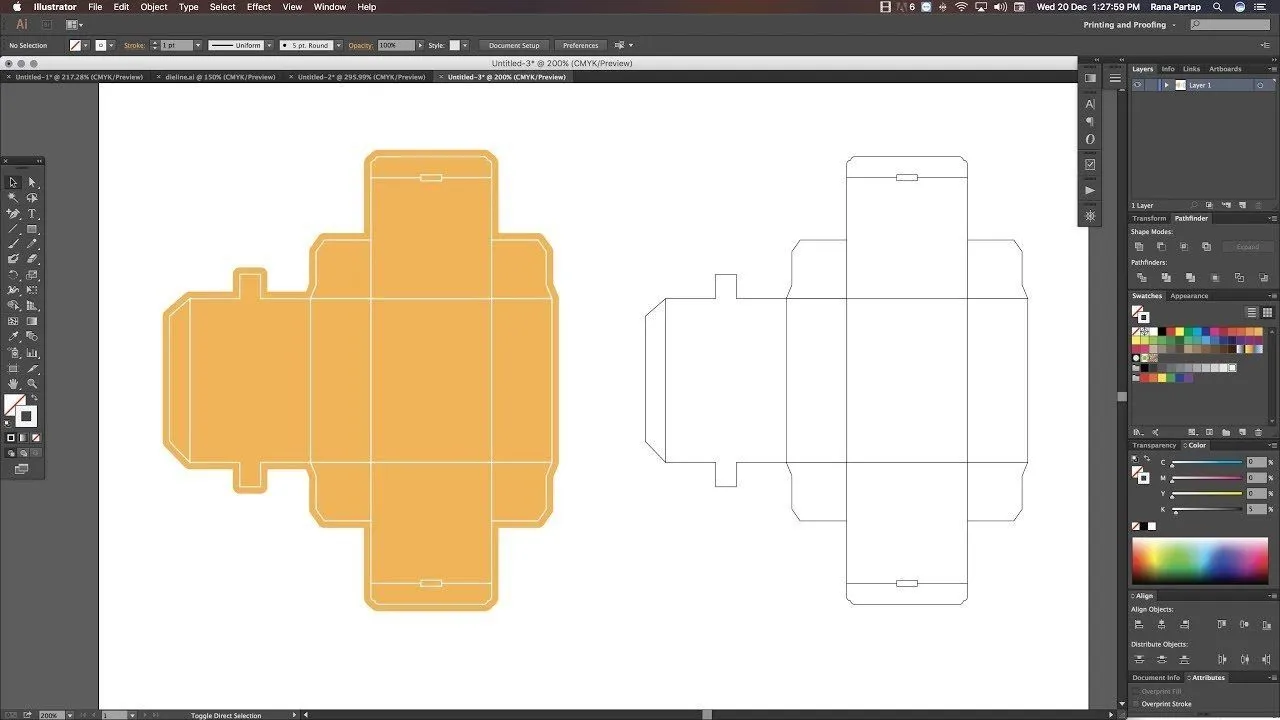 Photoshop draw cutting line