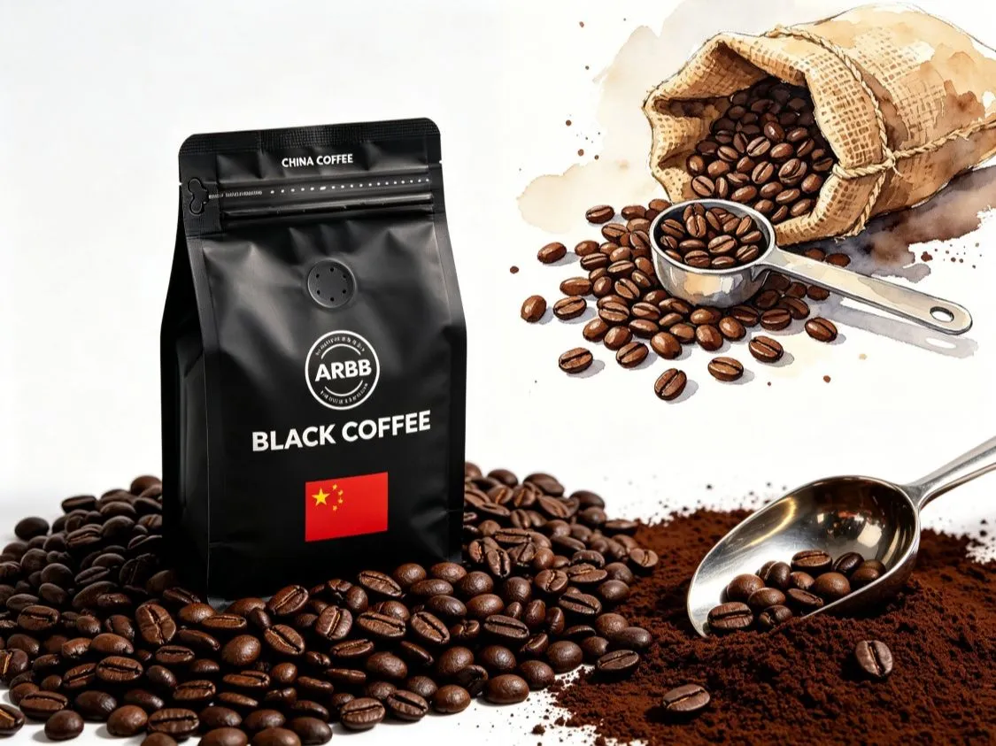 Black coffee packing