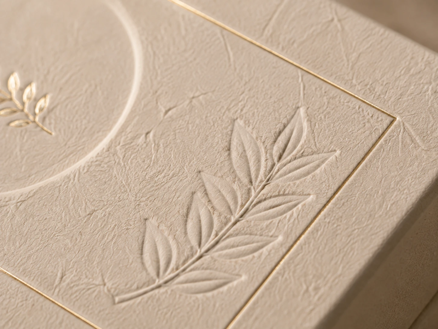 7、Embossing, debossing and natural paper texture on sustainable jewelry packaging